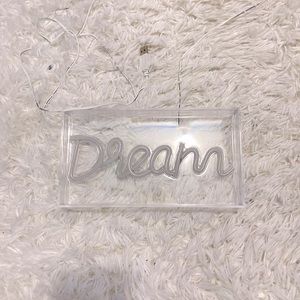 DREAM neon pink light up decor